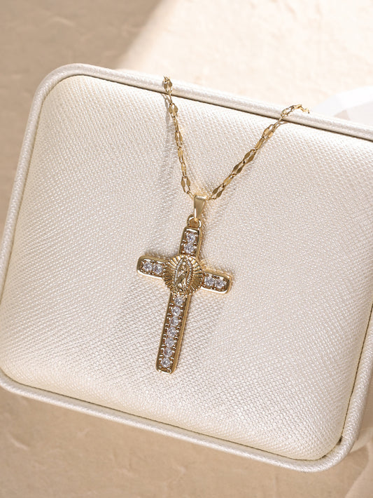 Cross Necklaces, High-end Stainless Steel Necklaces, Women's Collarbone Chains, Hot Selling Accessories For Women