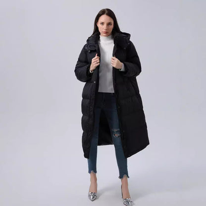 Quilted Plaid Hooded Coat For Women