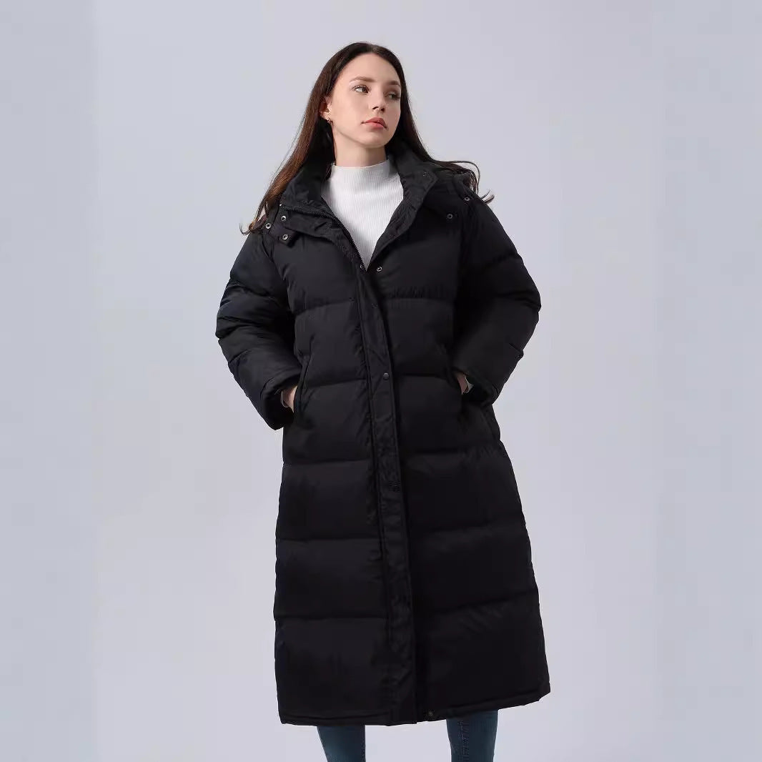 Quilted Plaid Hooded Coat For Women