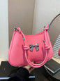 Bow PU Leather Knotted Strap Handbag